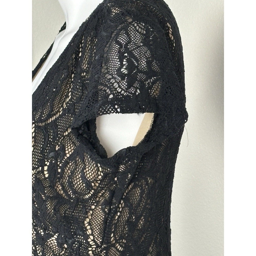 VTG Karen Alexander Boston Proper Black Lace Cocktail Dress Sz‎ 6 WhimsyGoth Y2K - Picture 7 of 14